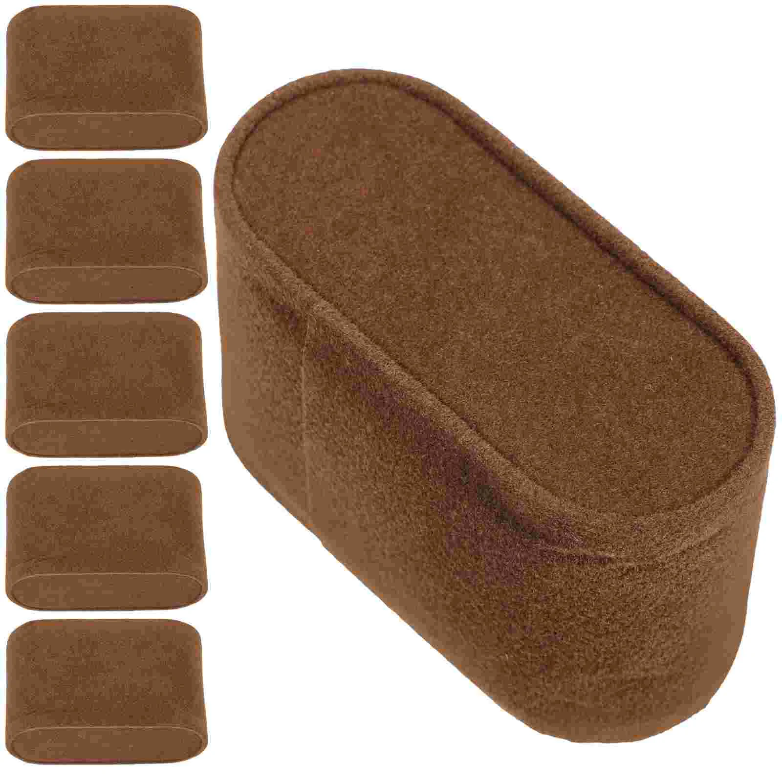 6pcs Watch Display Pillows Wrist Watch Cushions For Storage Cases Watches Accessories Velvet Brown Lightweight Practical