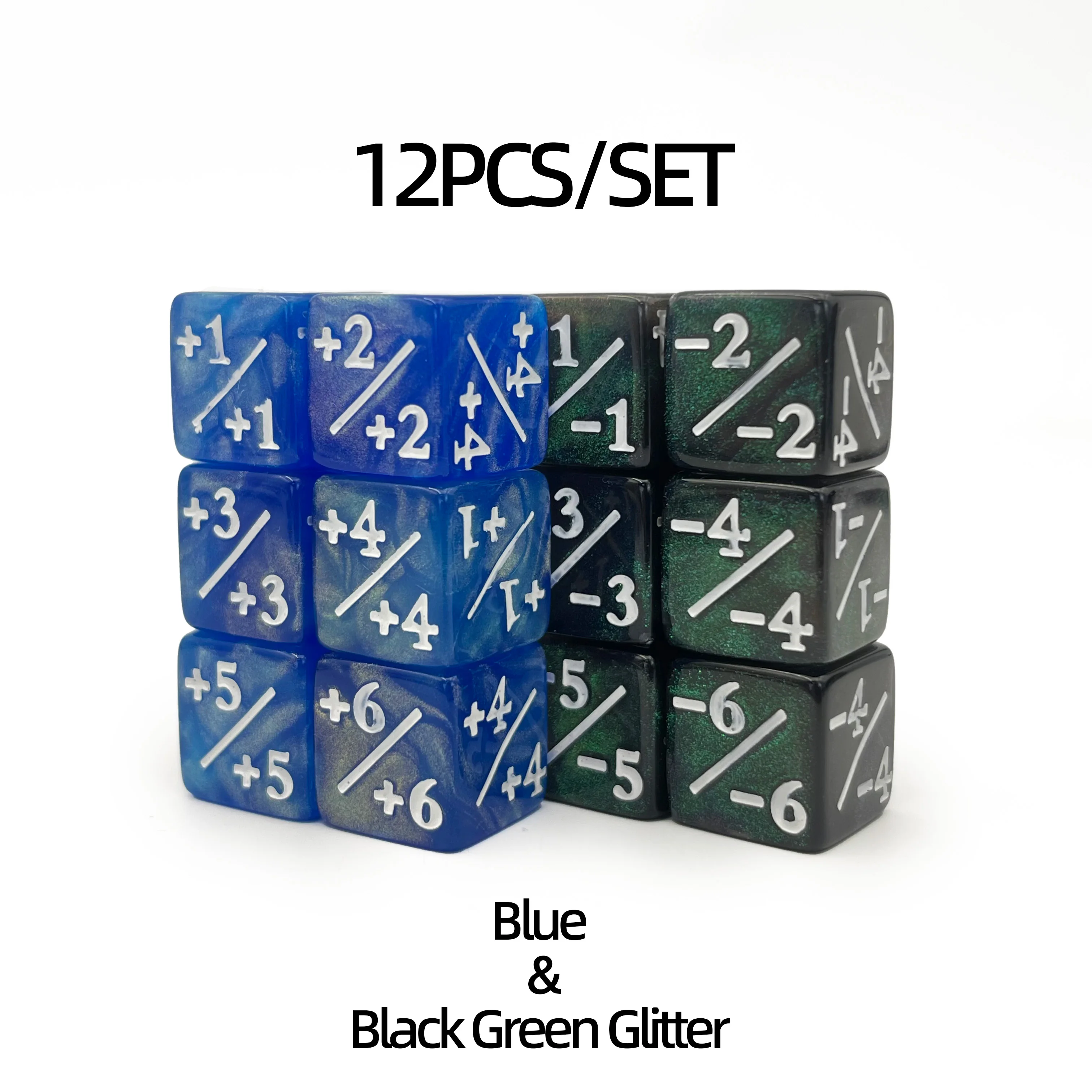 12 PCS MTG Dice Counter Magic The Gathering Counters  Life Tokens Negative Plus One Dice Set for MTG, TCG, Card Game Accessories