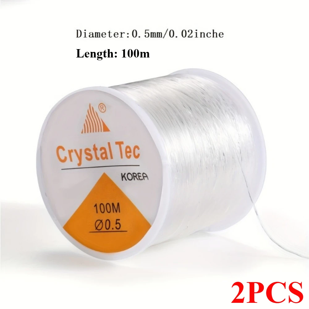 Crystal Bead Elastic Rope for DIY Jewelry Making - Strong Elastic Thread for Necklaces and Bracelets