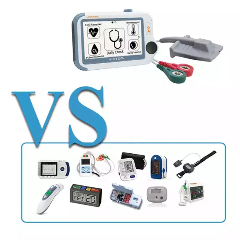 Medical Portable Handheld Vital Signs ECG Monitor Heart Rate Digital Pulse ECG Machine Give A Smart Watch As Gift