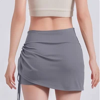 Women's Yoga Shorts Fake Two Piece Sports Pants Skirt Elastic Hip Lifting Slim Fit Gym Sports Short Leggings Yoga Shorts - Image 6
