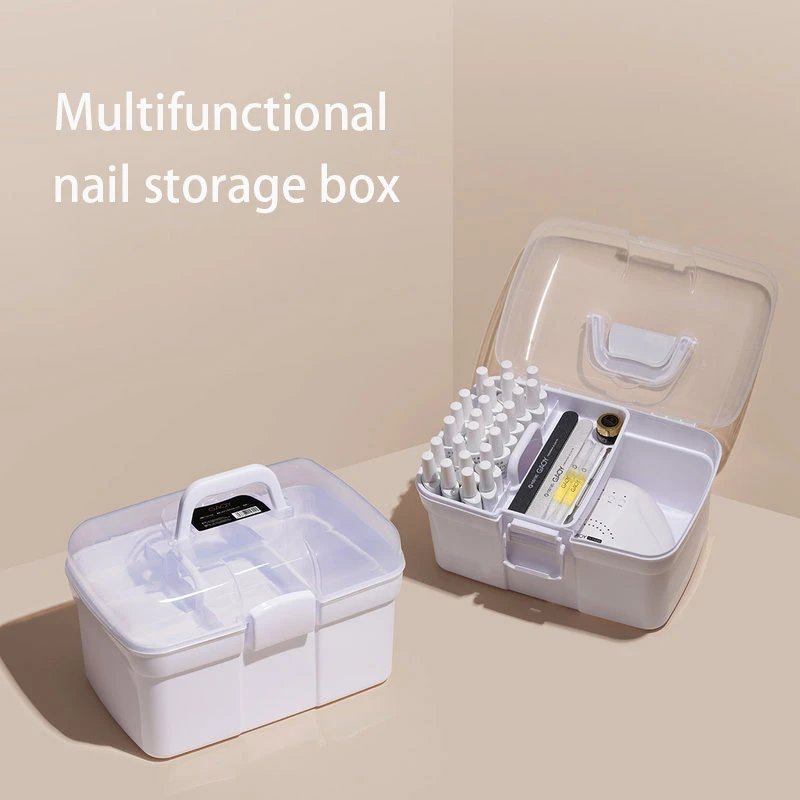 Nail Art Toolbox Showing Shelf Largecapacity Portable Multifunction