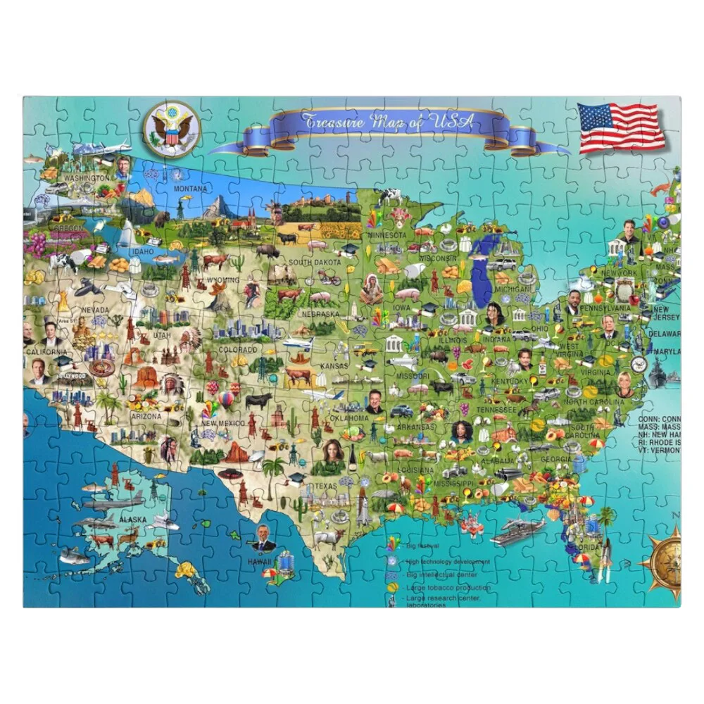 

Unique USA map Jigsaw Puzzle Novel Toys For Children 2022 Puzzle Game Children Personalized Baby Object