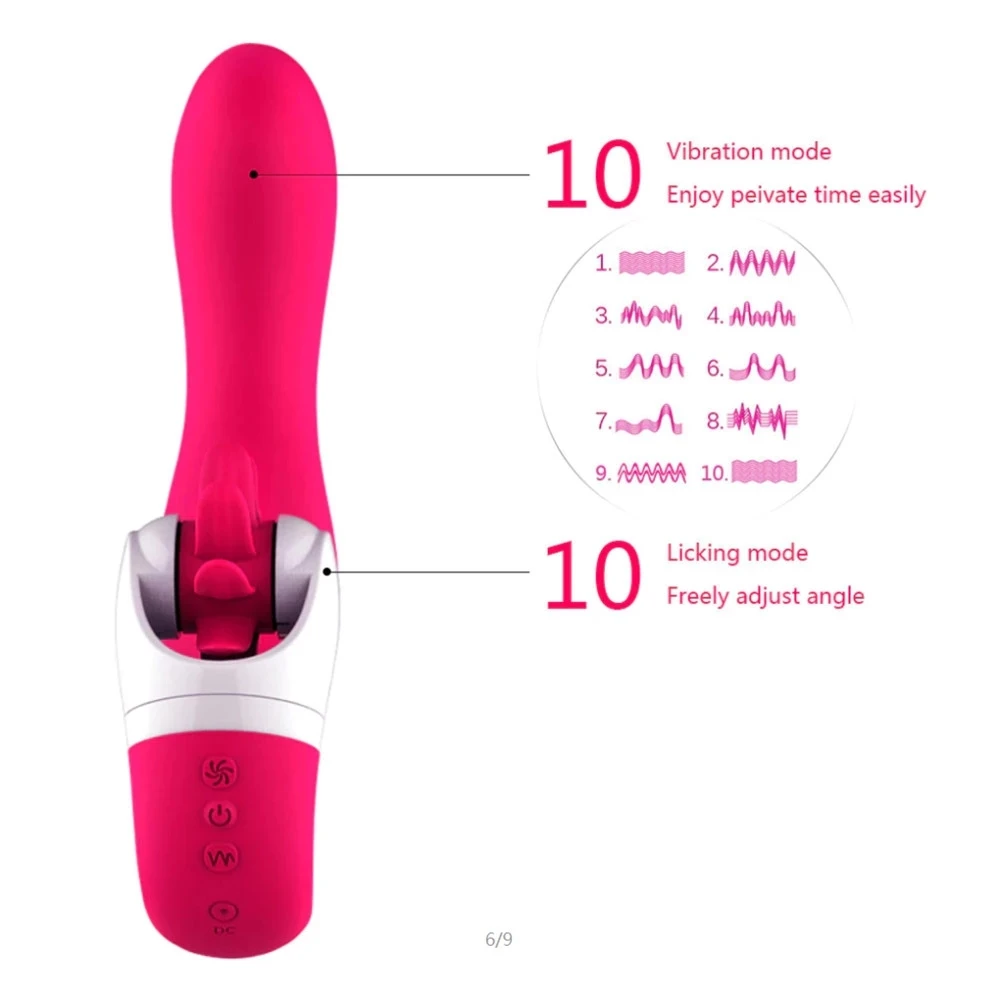 Female Rotation Vibrator Tongue Licking Vibrating Wand G Spot Massage Clit Stimulator Mastu_voghion.com