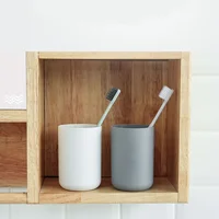 Bathroom Tumblers Plastic Mouthwash Cup Coffee Tea Water Mug Home Travel Simple Solid Color Toothbrush Holder  Drinkware Cup 4