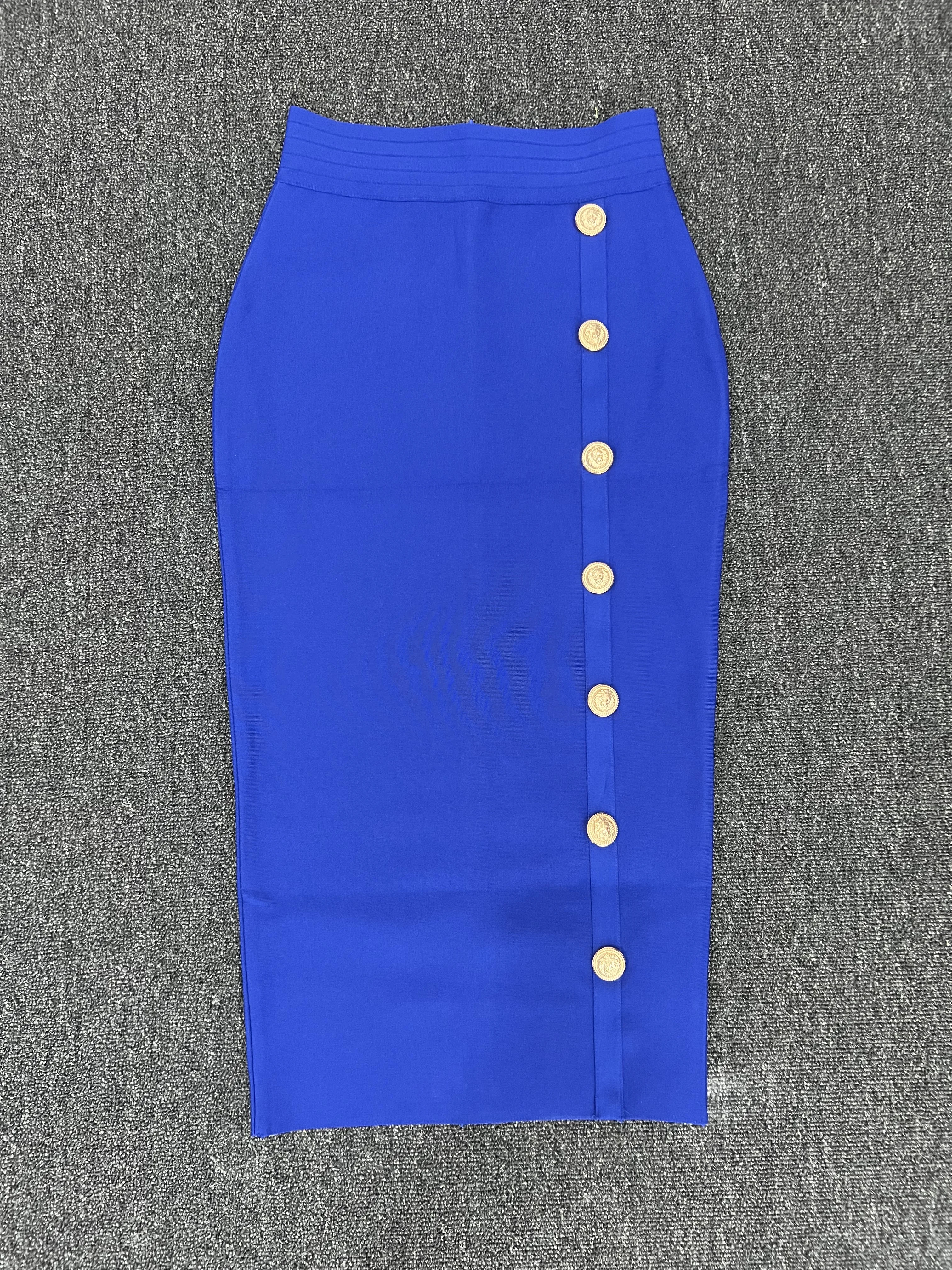 75CM Length XL XXL Elastic Bodycon Mid Bandage Skirt Women Elegant Pencil Skirts For Office Ladies Formal High Street 4
