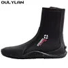 Oulylan Premium Neoprene Diving Boot 5m Water Shoes Wetsuit Booties With Anti-Slip Rubber Sole  Zipper For Surf Scuba 1 Pair 2