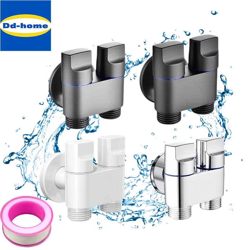 Stainless Steel Inlet Valve Fittings Valve Toilet Parts for Bathroom Balcony Kitchen Use Bathroom Accessories