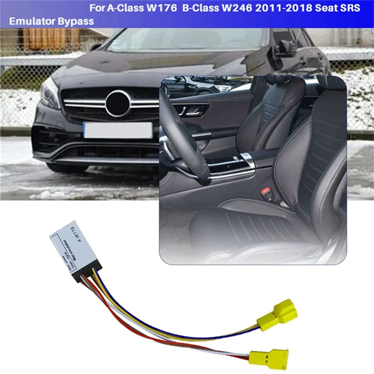 Car Seat Occupancy Bypass MAT SRS Emulator Sensor for Mercedes-Benz A B-Class W176 W246 2011-2018 Diagnostics/Bypass