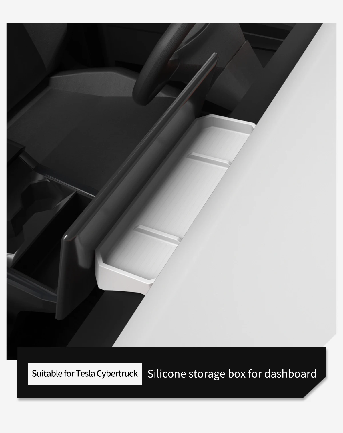 LUCKEASY für Tesla Cybertruck 2024 2025 Auto-Armaturenbrett-Aufbewahrungsbox Zentraler Bildschirm Hinterer Aufbewahrungsbehälter Innenraum-Zubehör – Detail 6