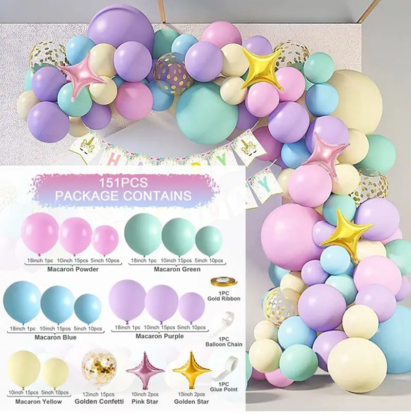 Decoration Unicorn Birthday Girl Tableware Set Balloons Kit Theme Party Gifts Plates Cup Napkins Banner Kids Birthday Supplies