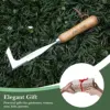 EZARC Crack Weeder Crevice Weeding Tool 11.2" Stainless Steel Manual Weeder L-Shaped Puller Spatula Weeding Sickle 6
