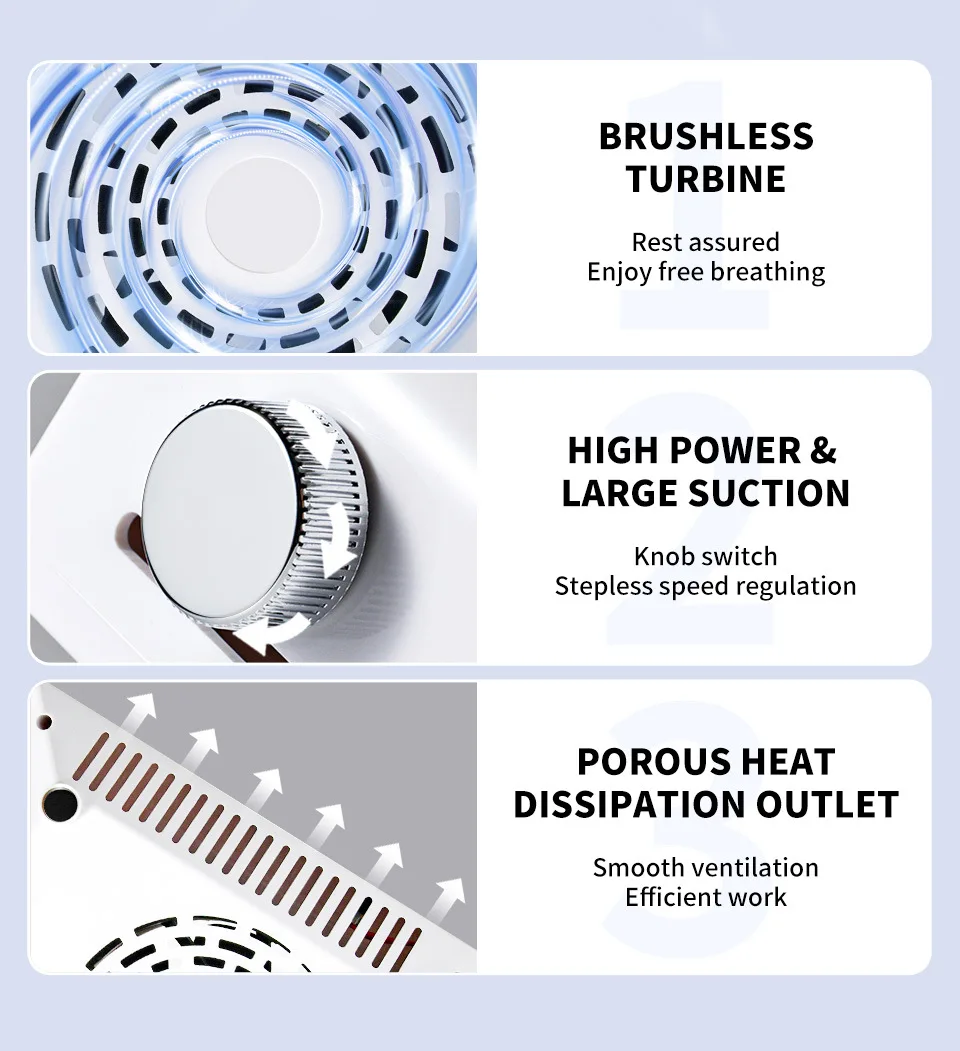 Powerful Nail Dust Collector Strong Suction Nail Vacuum Cleaner for Nails Acryli
