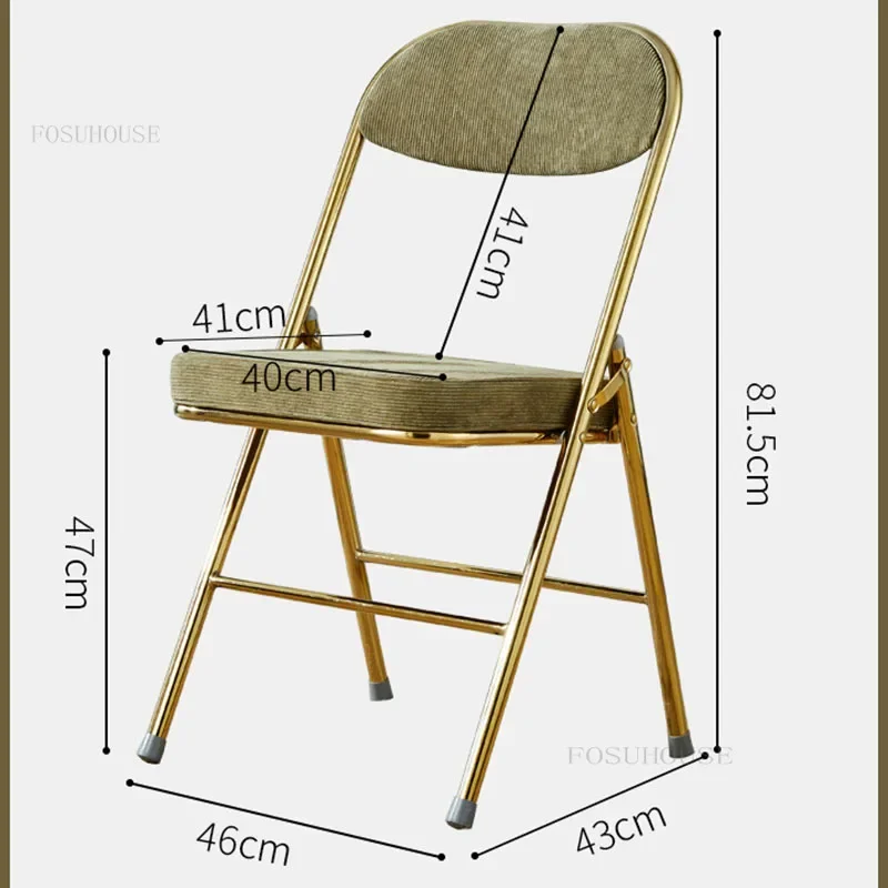 Retro Corduroy Dining Chairs Chairs Kitchen Backrest Chair Neoclassical Design Creative chaises salle manger house furnitures