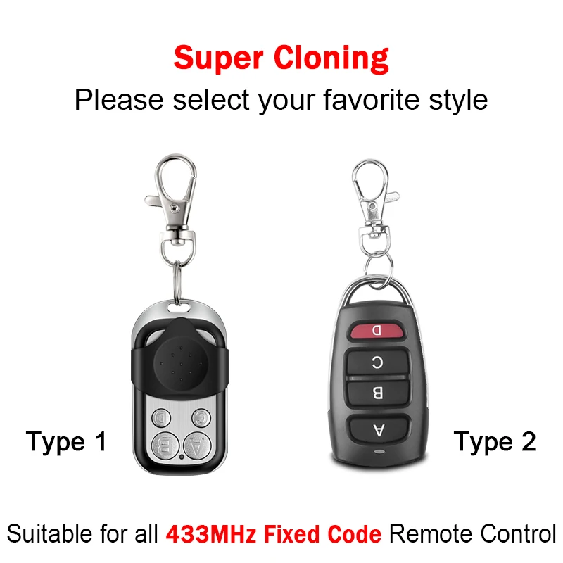 NORTON TX1E TX2E Garage Door Remote Control 433MHz Fixed Code 2