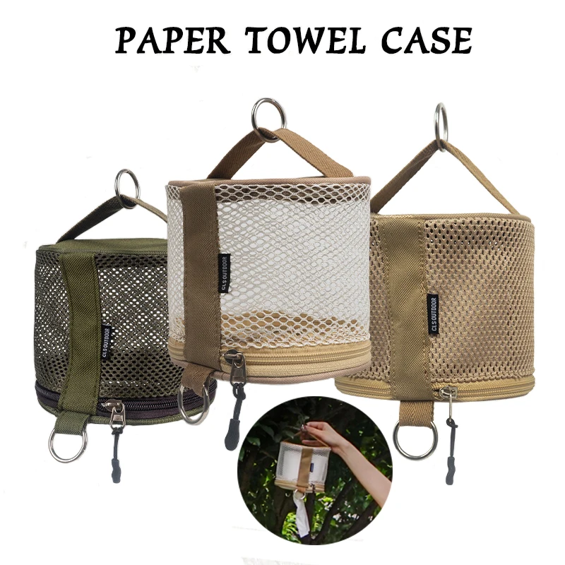

Outdoor Tissue Case Roll Paper Storage Bag Tissue Box Cover Paper Towel Case Hanging Bag Tissue Box Holder Napkin Organizer