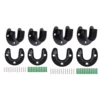 4x Closet Rod Holder Heavy Duty Flange Holder Fitting Bracket Hanging with 1