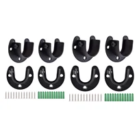 4x Closet Rod Holder Heavy Duty Flange Holder Fitting Bracket Hanging with 1
