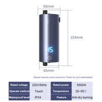 3500/5500W chauffage électrique instantané sans réservoir chauffe-eau cuisine salle de bains 3 secondes robinet d'arrosage instantané robinet de douche 4