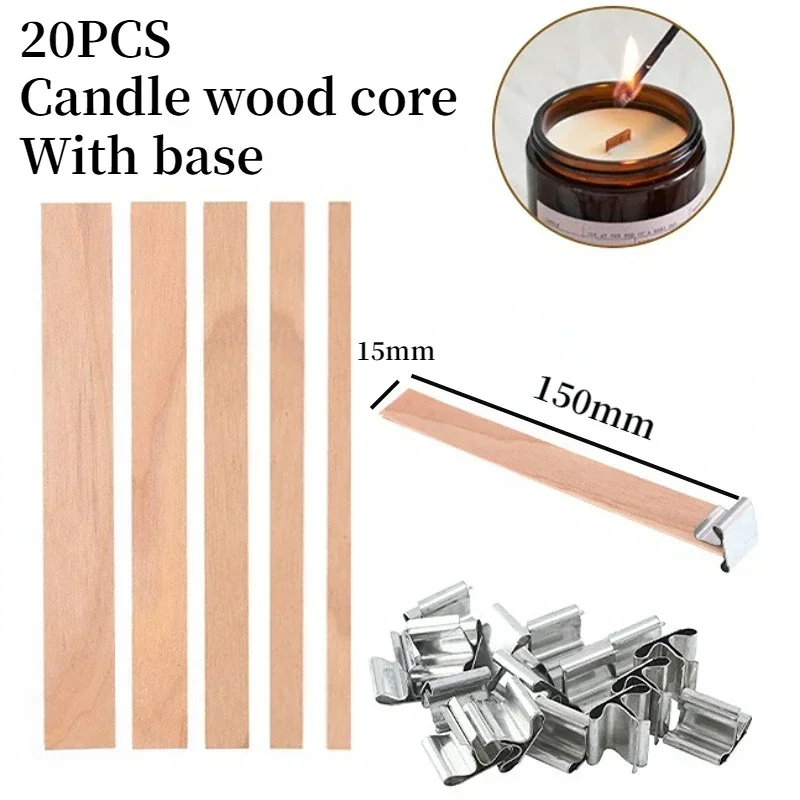 20pcs Wooden Candle Wick