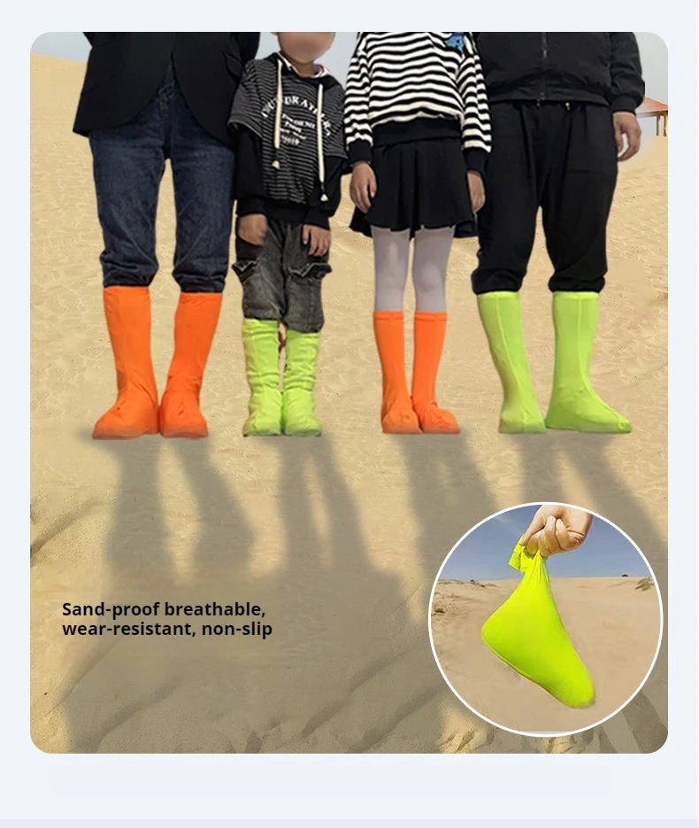 Schneefeste Stiefel, Schuhüberzüge, hohe elastische Schuhschoner, Wüsten- und Sandschutz, staubdicht, Wanderschuh-Zubehör – Detail 8