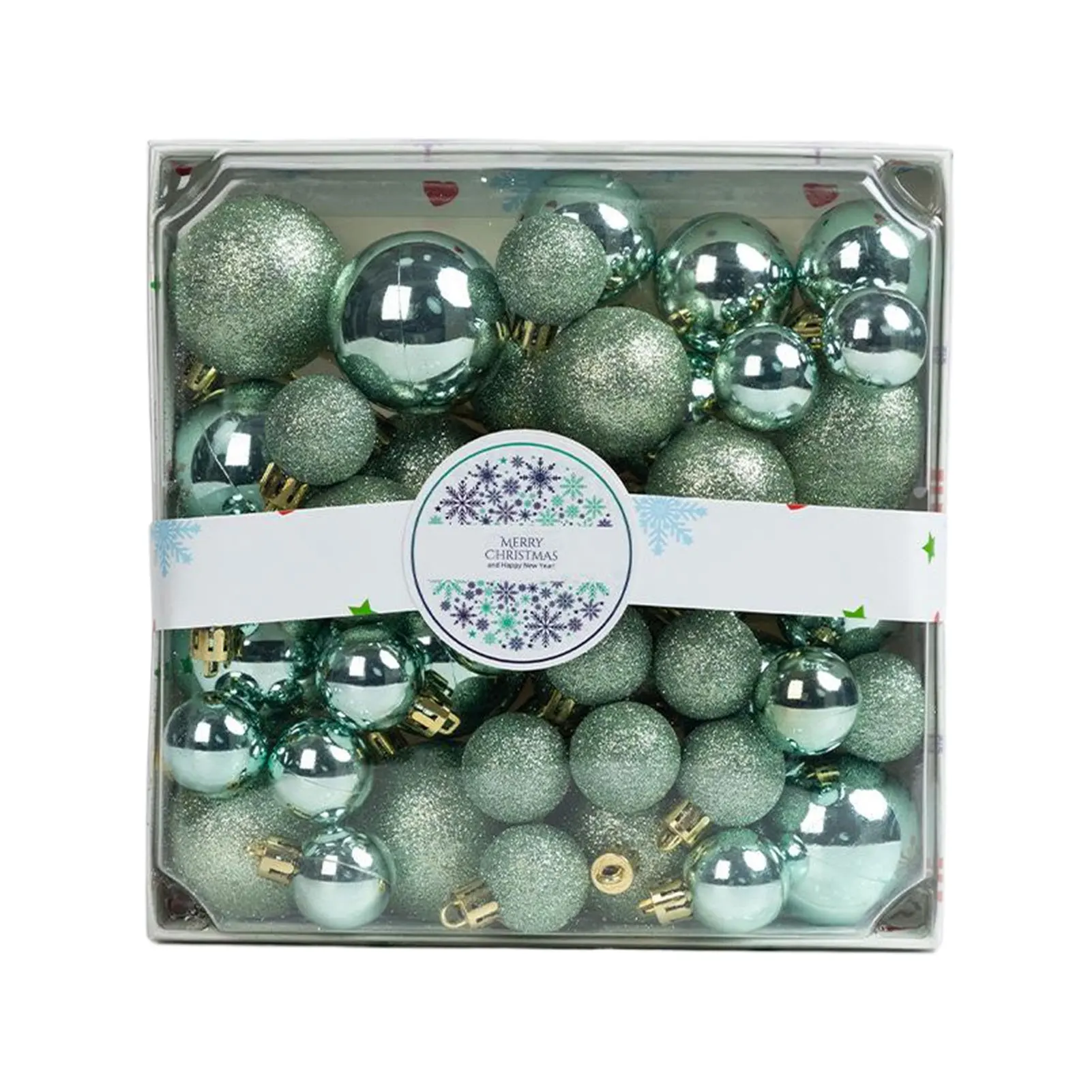 thumbnail image 1 of Juego de 44 bolas de Navidad colgantes para árbol de Navidad, decoración navideña para el hogar, regalo de Año Nuevo, 3/4/5 cm, 1 of 5