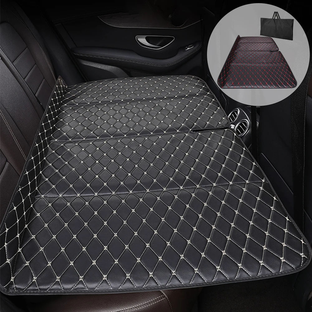 Quilted Car Travel Bed Non-Inflatable Rear Seat Sleeping Pad Adjustable Folding Camping Mattress for Outdoor Travel