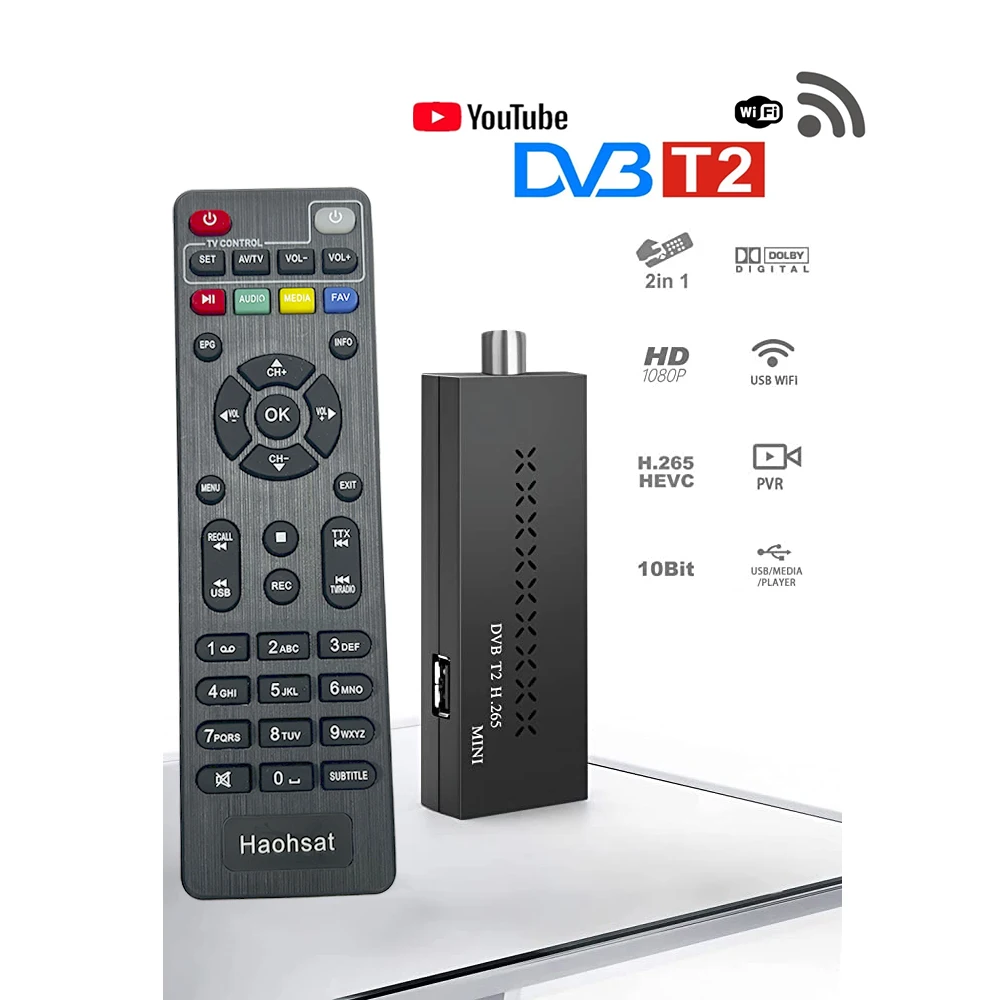 Hd120 Hd 1080p Fta Hevc 265 Dvb T2 Digital Tv Tuner H.265 T2 Receptor Full Hd Dvbt2 Settop Box