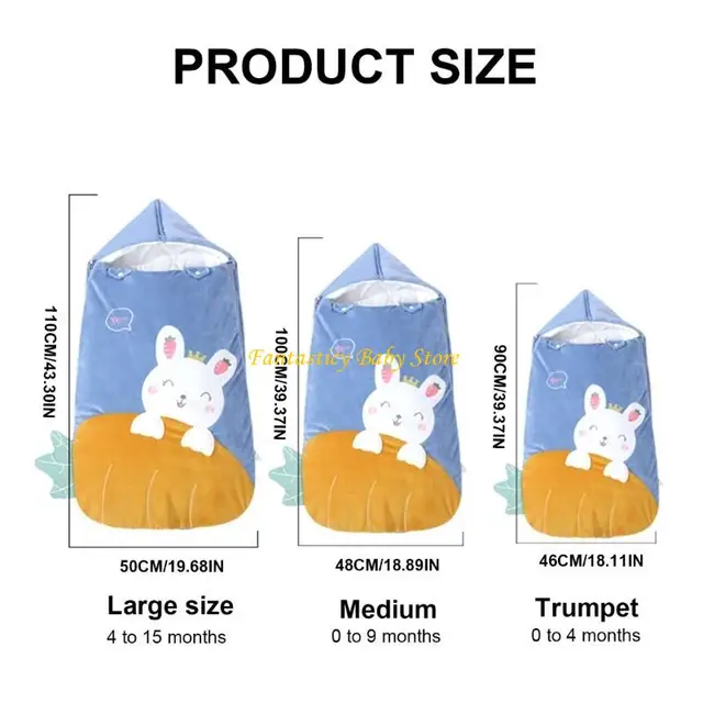 J6BE Toddler Sleeping Bag Cotton Wearable Blanket Lovely Pattern Infant Sleep Bag Easy Carrying for Safe Nighttime Comfort 6