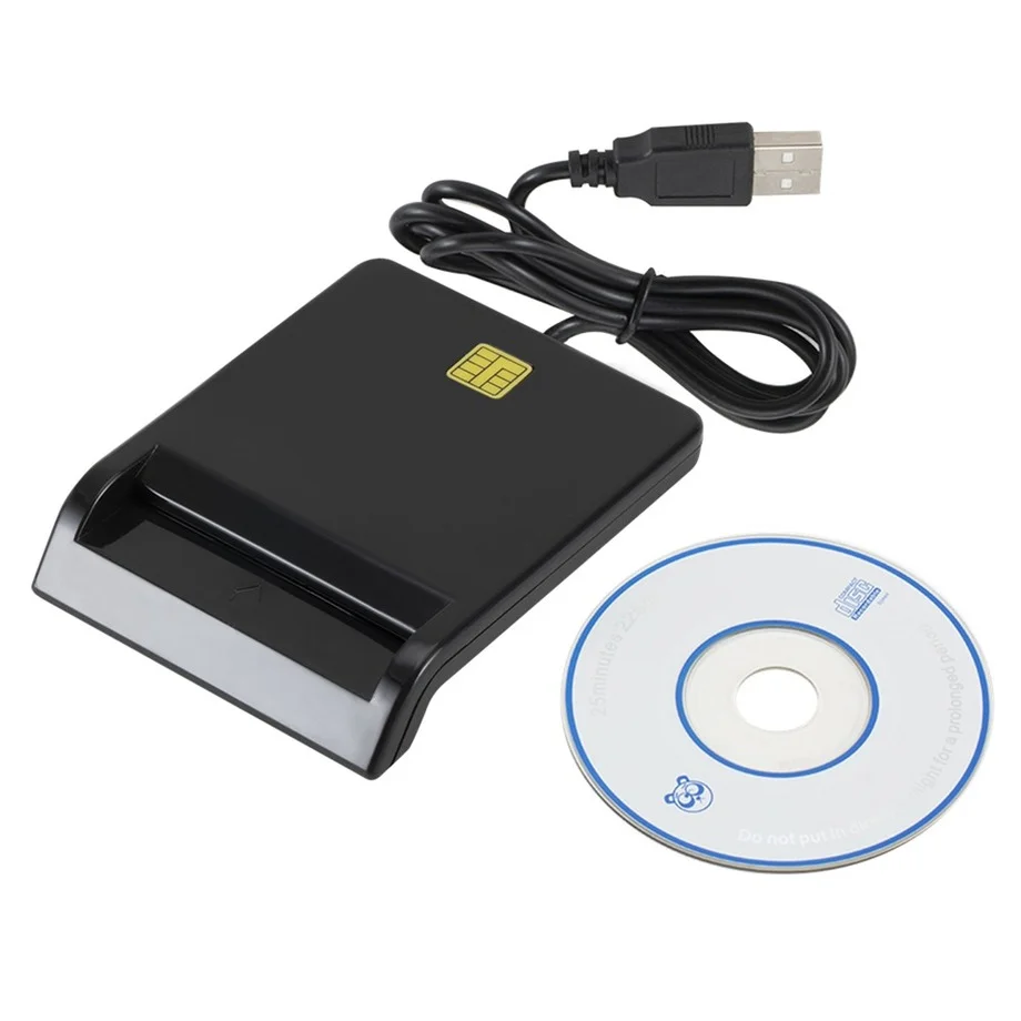 Grwibeou USB Smart Card Reader For Bank Card IC/ID EMV card Reader High Quality for Windows 7 8 10 Linux OS USB-CCID ISO 7816