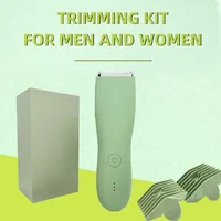 Body Hair Trimmer for Men Balls Waterproof Green Electric Shaver Trimmer Machine for Man Shaving Groin Trimmers Sensitive Areas 2