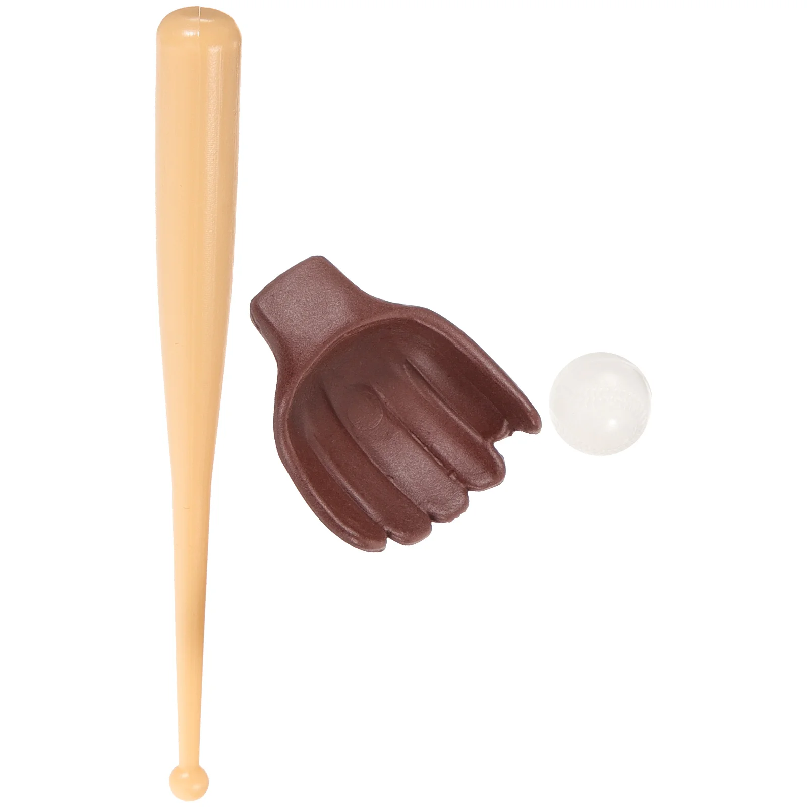 

1 Set Miniature Baseball Batsss Bat Glove Ball Kit Dolls House Mini Baseball Batsss Kit