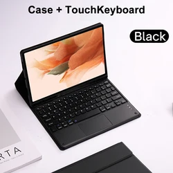 12.4 Inch Detachable Keyboard Tablet Case Cover - Portuguese Layout (Black C)