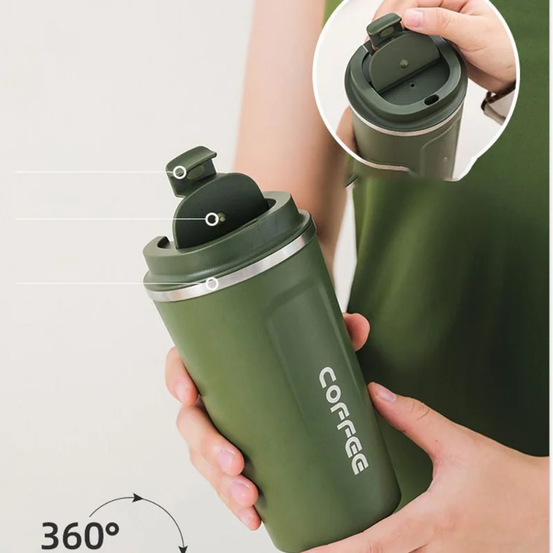 510ML Stainless Steel Smart Coffee Tumbler Thermos Cup with Intelligent  Temperature Display Portable Leak-Proof Travel Mug - AliExpress