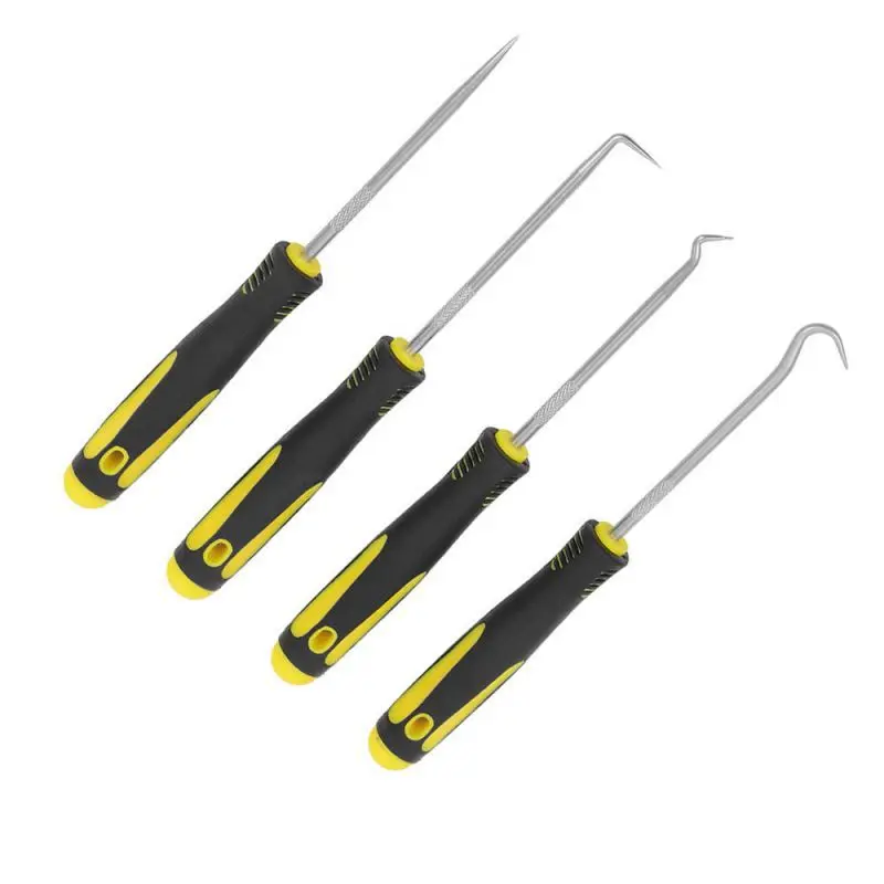 4Pcs 240mm Car Auto Vehicle Oil Seal Screwdrivers Set O-Ring Seal Gasket Puller Remover Pick Hooks Tools Sealing Tools oil seal screwdrivers o ring seal set