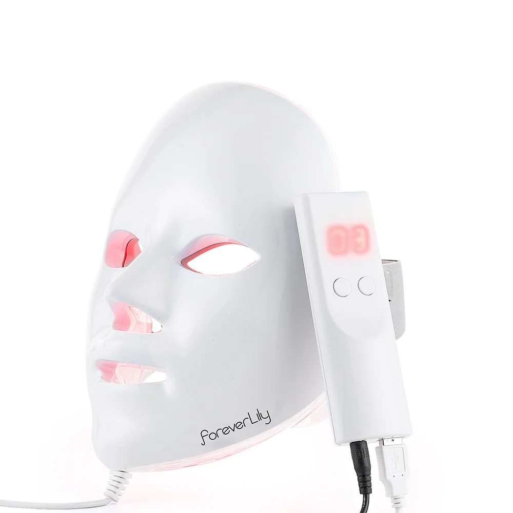 7 Colors LED Facial Mask Skin Rejuvenation Phototherapy Face Care Anti Acne Whitening Anti-Wrinkle