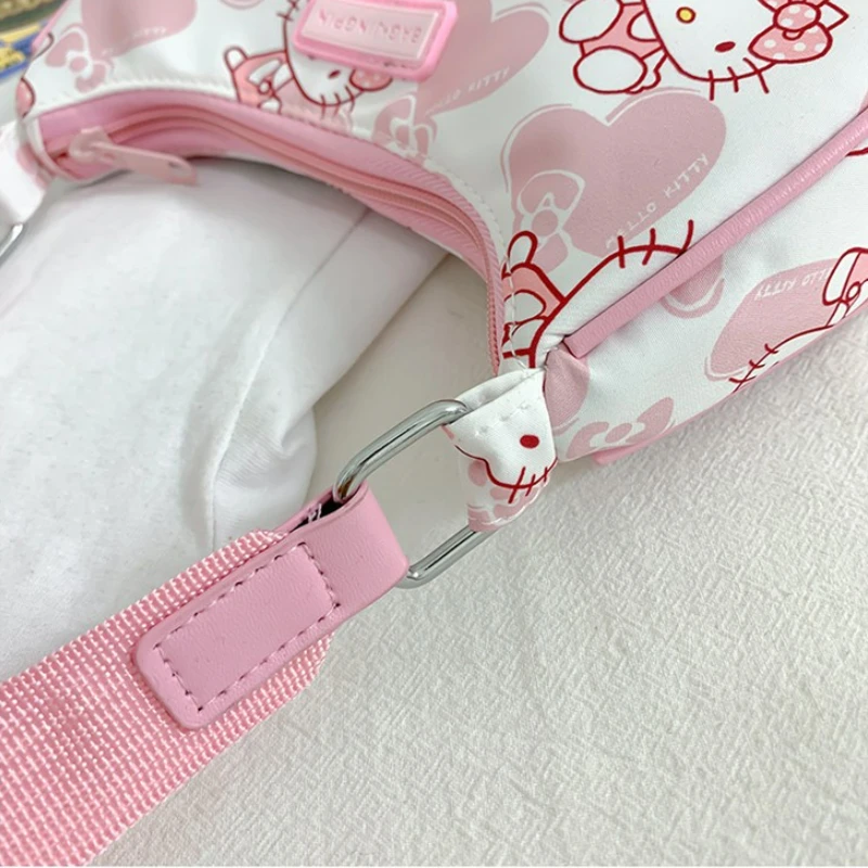 Miniso Hello Kitty Underarm Bag for Women Y2K Sanrio Kuromi Mymelody Messenger Tote Bag Cute Girls Shoulder Bag Purses Handbag 5