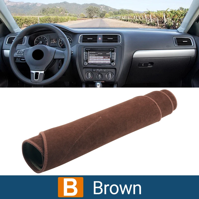 thumbnail image 1 of Cubierta del salpicadero del coche, accesorio antideslizante para Volkswagen VW Jetta 6 MK6 A6 2011 2012 2013 2014 2015 2016 2017, 1 of 5