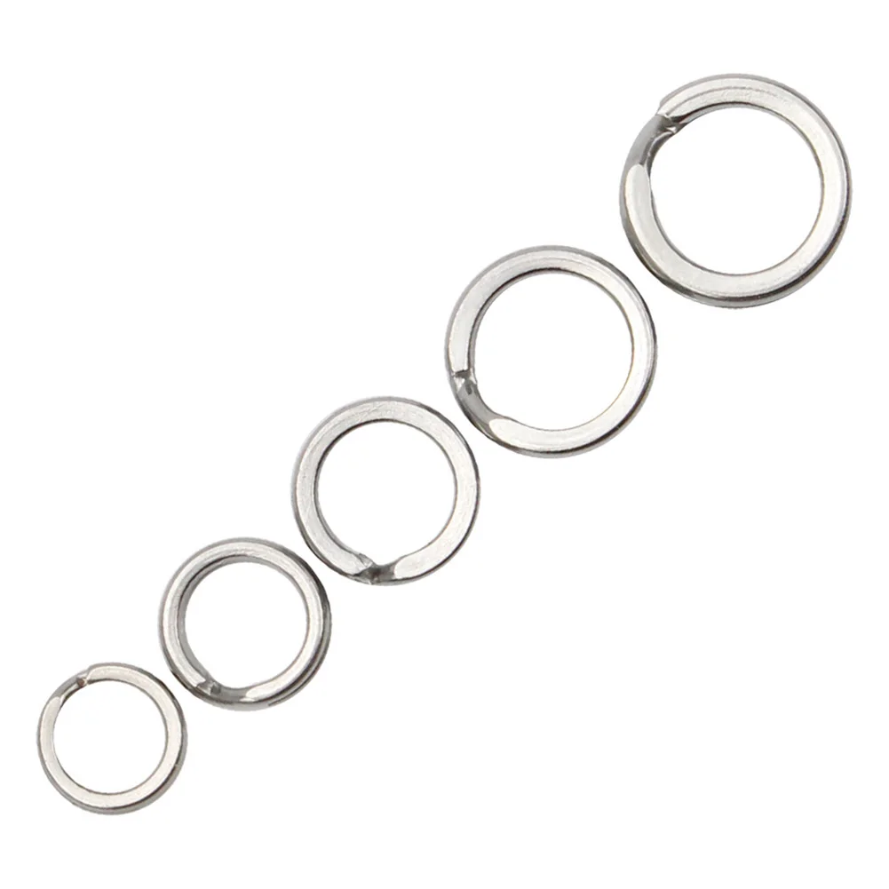 

Hook Sets Split Ring Silver Snaps Swivels Terminal Tackle 304 Stainless Steel For Crank Bait Resistant Corrosion