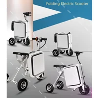 Bagages Scooters électriques petit Tricycle électrique 2 places Scooter de mobilité pliant léger voyage batterie amovible 300W 6