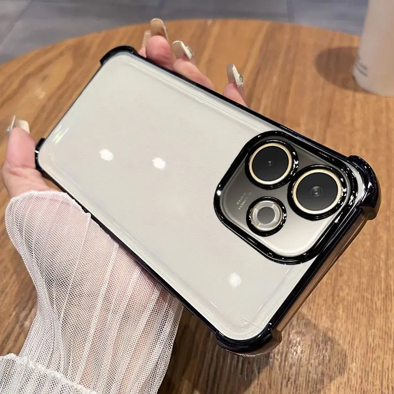 Luxury Electroplating Airbag 360° Rotating Bracket TPU Shockproof Bumper Case