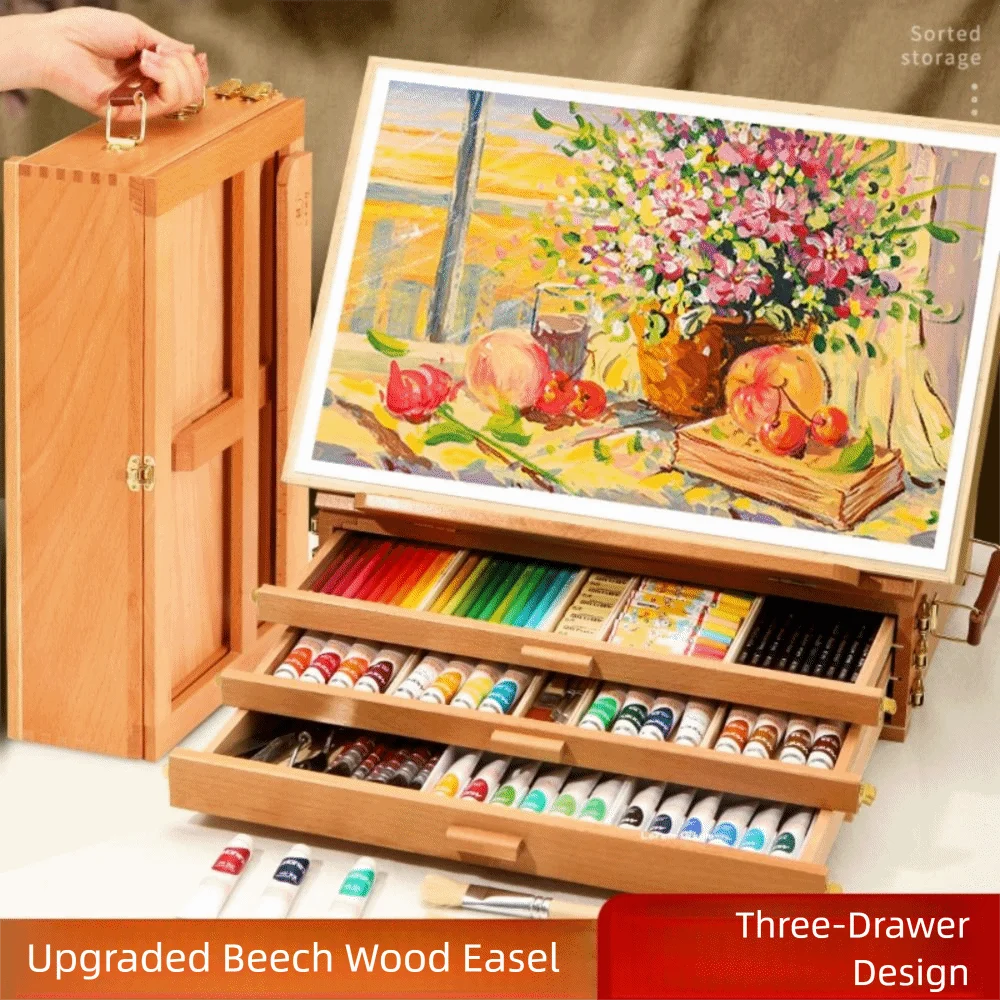 Adjustable Beech Wooden Table Easel Professional Multifunction Art ...