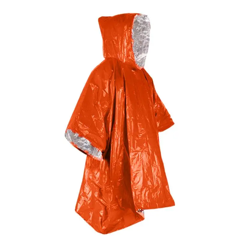 Outdoor Emergency Raincoat First Aid Poncho Rainwear Riding Cloak First Aid Cloak Aluminum Film Blanket camping equipment