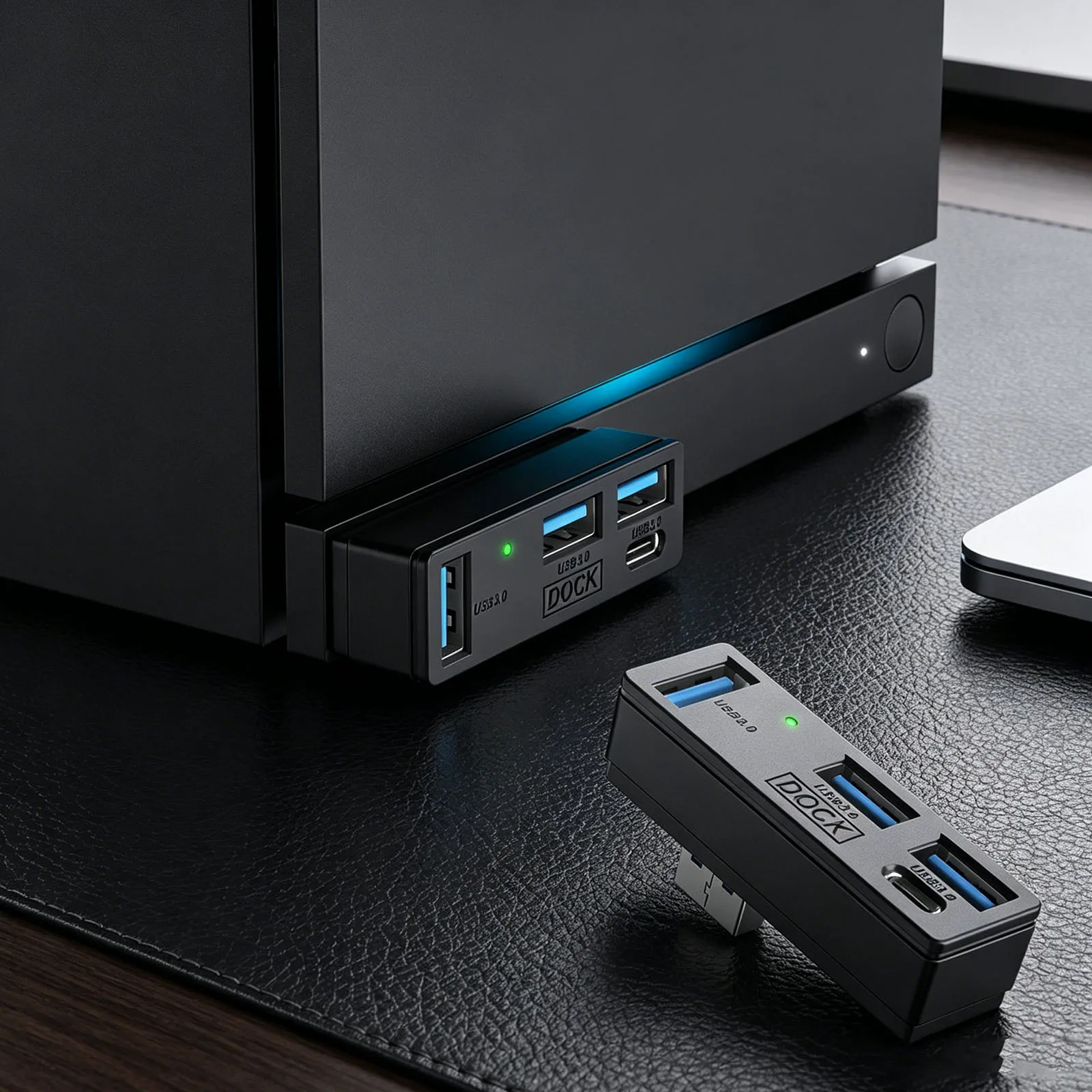 스팀 머신, 플레이스테이션 5, PC, 노트북용 4 in 1 멀티 플랫폼 확장기, 휴대용 허브, 5Gbps, 플러그 앤 플레이, 표시등 및 파우치 포함