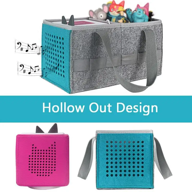 Audio Storage Bag Portable Carrying Storage Bag Foldable Carrying Box for Toniebox Player Starter Speaker Accessories