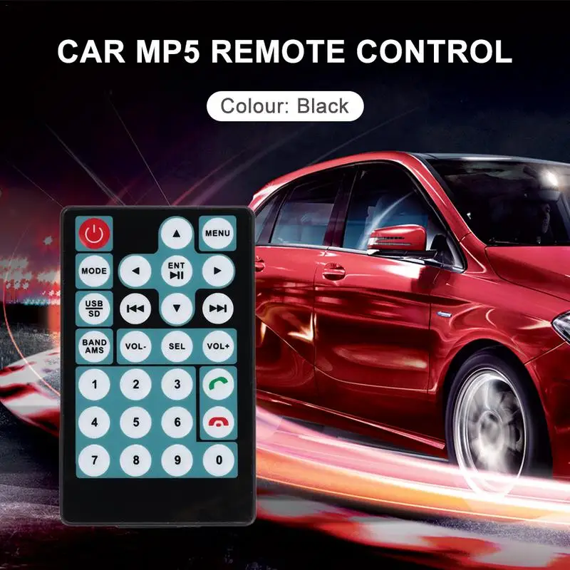 Wireless Remote Controller Media Remote Controller Wireless Media Remote Wireless Media Controller Wireless Remote Control Car MP3 MP-5 Intelligent Remote Control Simple Convenient Copy Operation 27 Keys ABS Material Car Accessories
