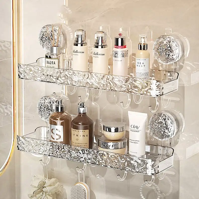 Shower Room Suction Cup Bathroom Storage Shelf Basket Home Storage Organizer Shelf Decorative Easy Install Dropshipping 6