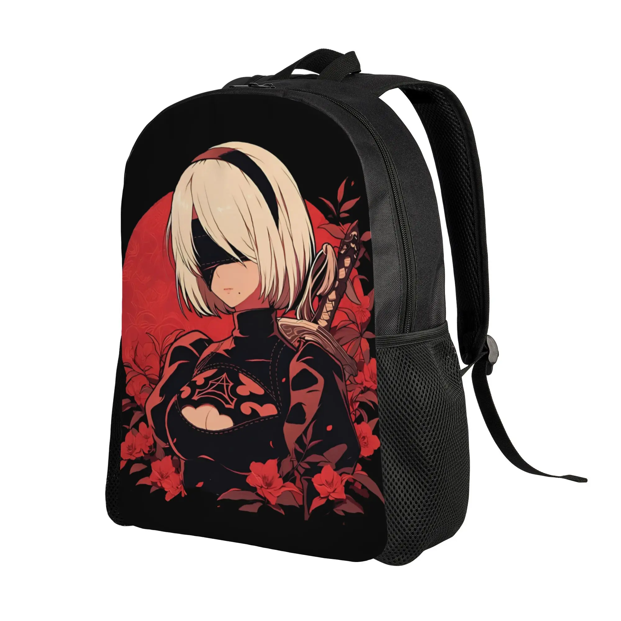 NieRs Anime Teenage Backpack 야외 학생 비즈니스 데이팩 남성용 여성용 노트북 숄더백