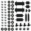 50 58PCS Mini Cars Wheel Axles Pack Tires 8 Models Building Blocks Parts MOC Enlighten Toys For Kids Assembly Small Bricks 1