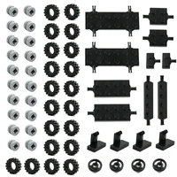 50 58PCS Mini Cars Wheel Axles Pack Tires 8 Models Building Blocks Parts MOC Enlighten Toys For Kids Assembly Small Bricks 1